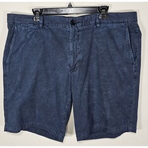 Untuckit Chino Shorts Regular Fit Mens Sz 40x9" Golf‎ Flat Front Avalon Navy